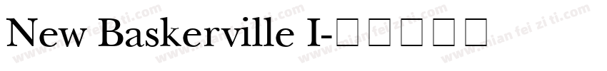 New Baskerville I字体转换